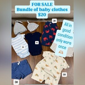 Bundle of baby clothes